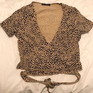 Brandy Melville Adika Cheetah/Animal print Top (One Size)